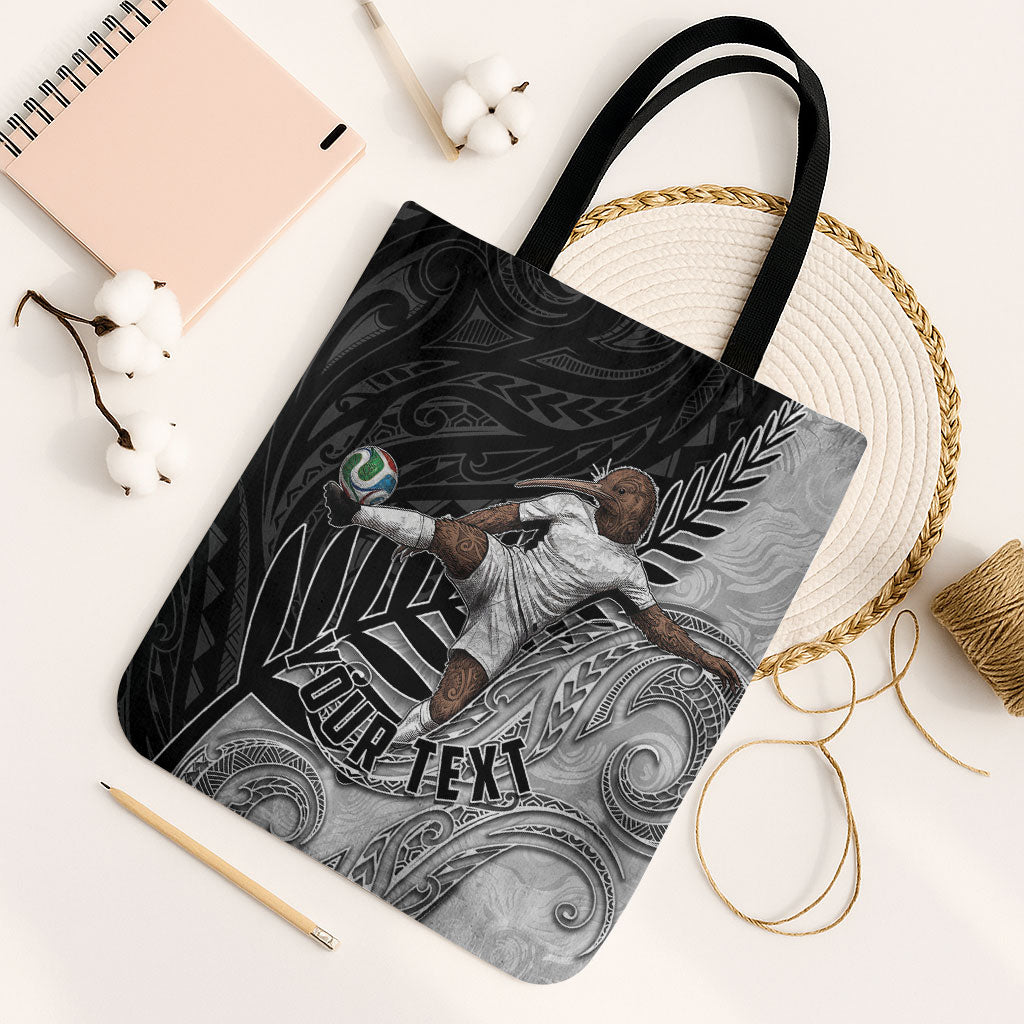 Personalized New Zealand Football Tote Bag Kiwi Mascot with Silver Fern - Maori Tribal Tattoo Art