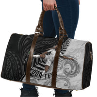 Personalized New Zealand Football Travel Bag Kiwi Mascot with Silver Fern - Maori Tribal Tattoo Art TS04 - Polynesian Pride