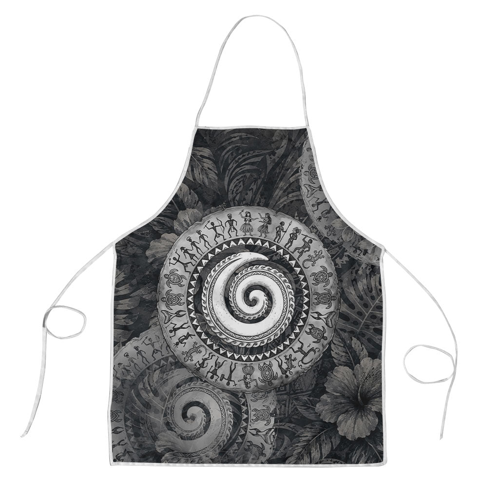 Hawaiian Piko Apron Cultural Anchor Connect Your Roots Ocean Waves