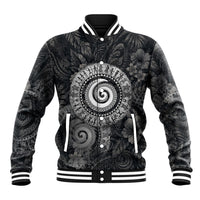 Hawaiian Piko Baseball Jacket Cultural Anchor Connect Your Roots Ocean Waves