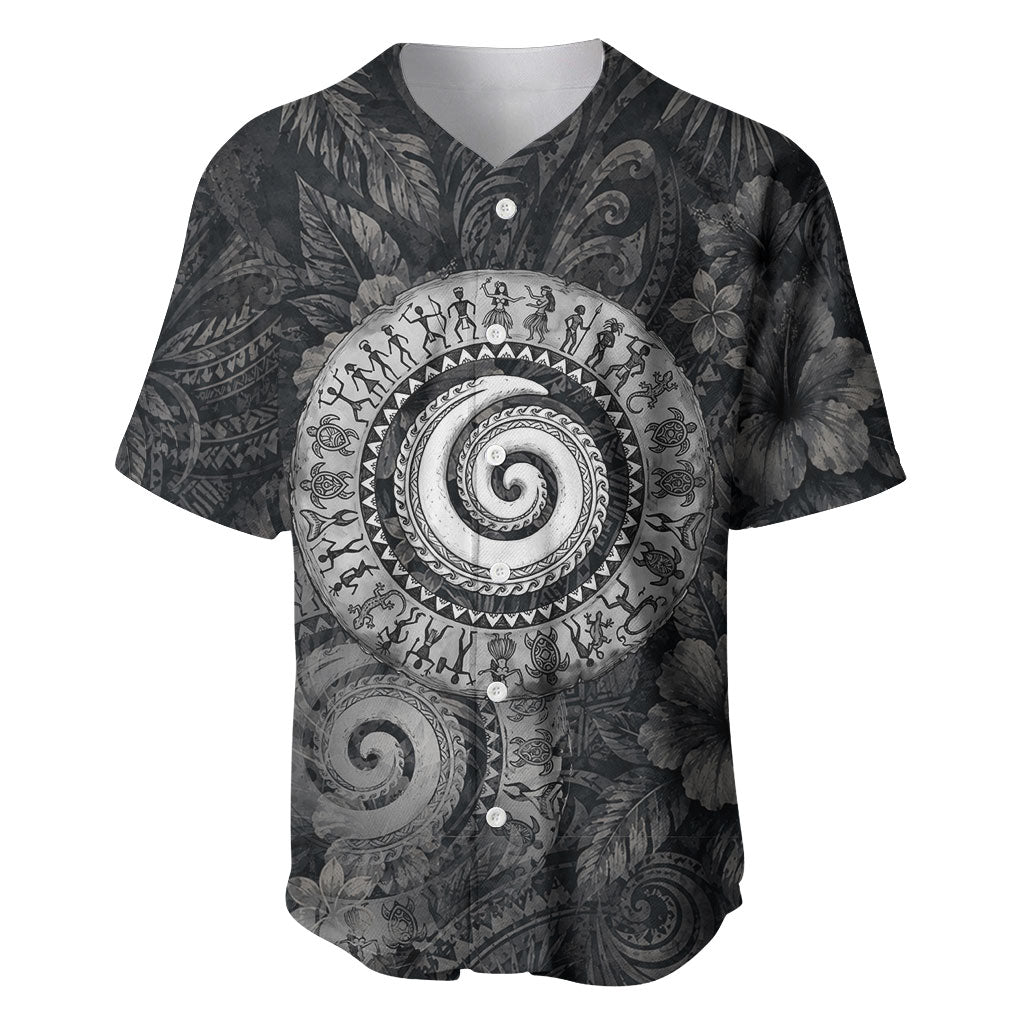 Hawaiian Piko Baseball Jersey Cultural Anchor Connect Your Roots Ocean Waves