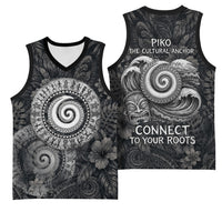 Hawaiian Piko Basketball Jersey Cultural Anchor Connect Your Roots Ocean Waves