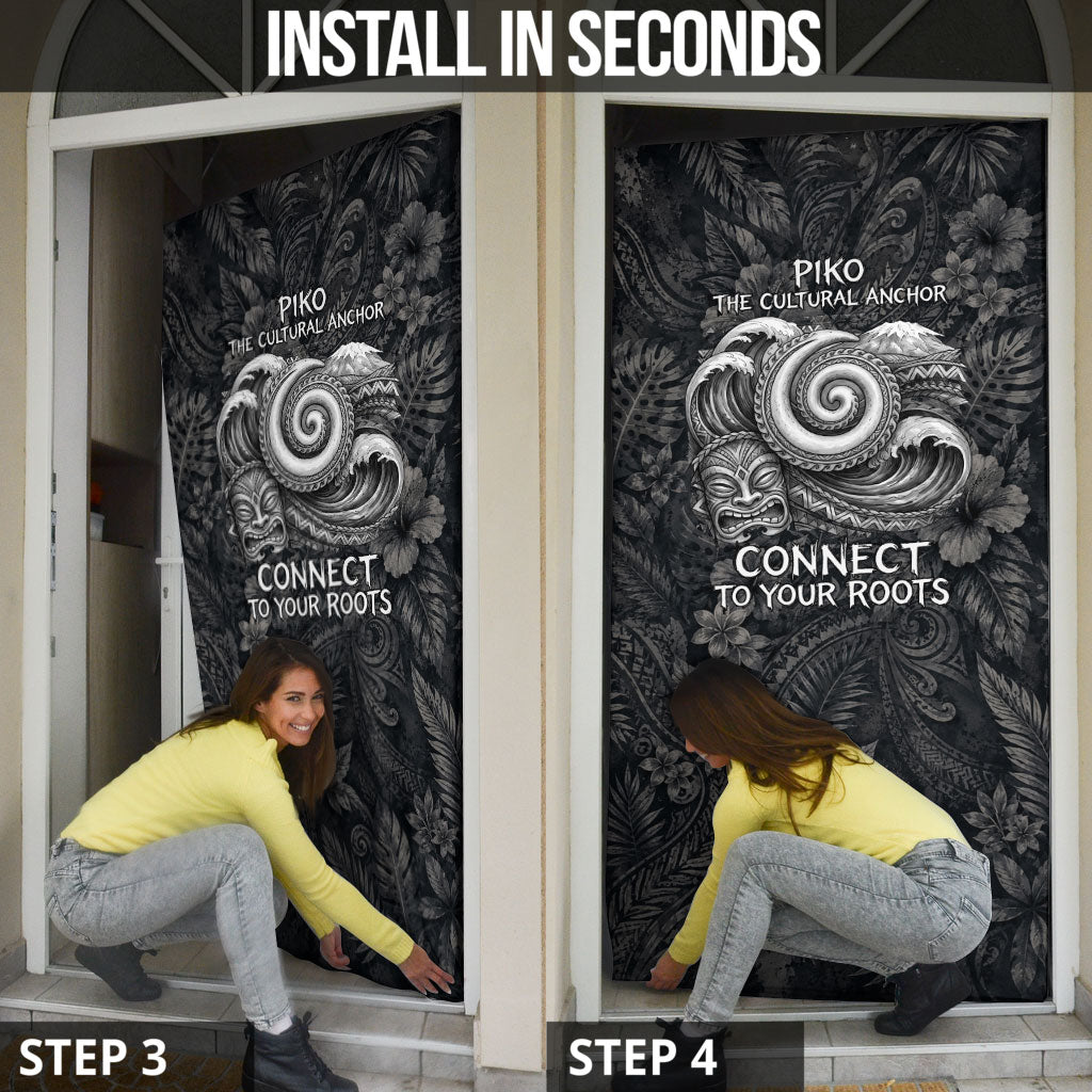 Hawaiian Piko Door Cover Cultural Anchor Connect Your Roots Ocean Waves