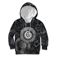 Hawaiian Piko Kid Hoodie Cultural Anchor Connect Your Roots Ocean Waves