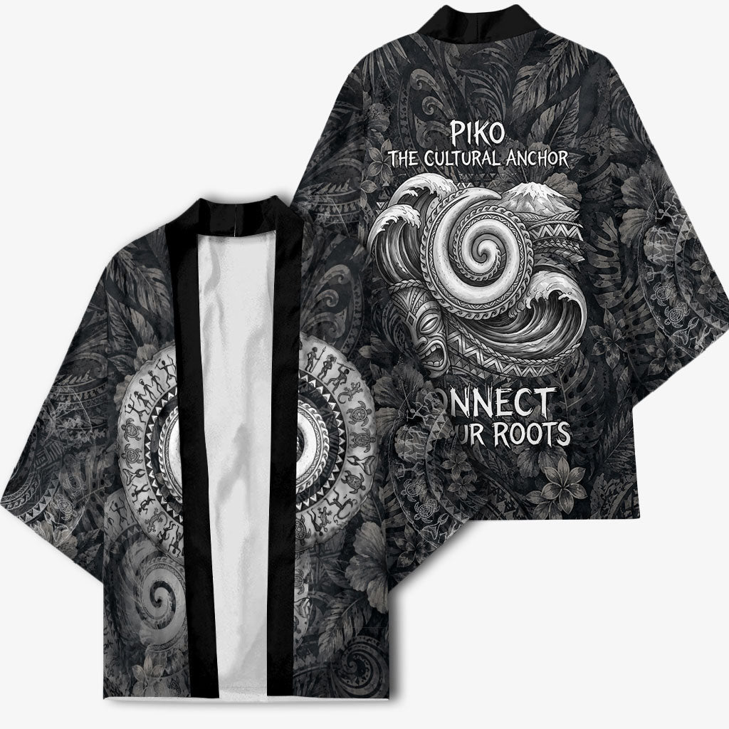 Hawaiian Piko Kimono Cultural Anchor Connect Your Roots Ocean Waves