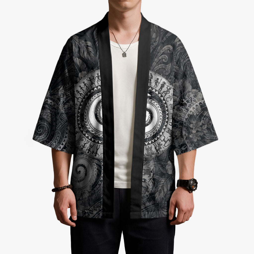 Hawaiian Piko Kimono Cultural Anchor Connect Your Roots Ocean Waves