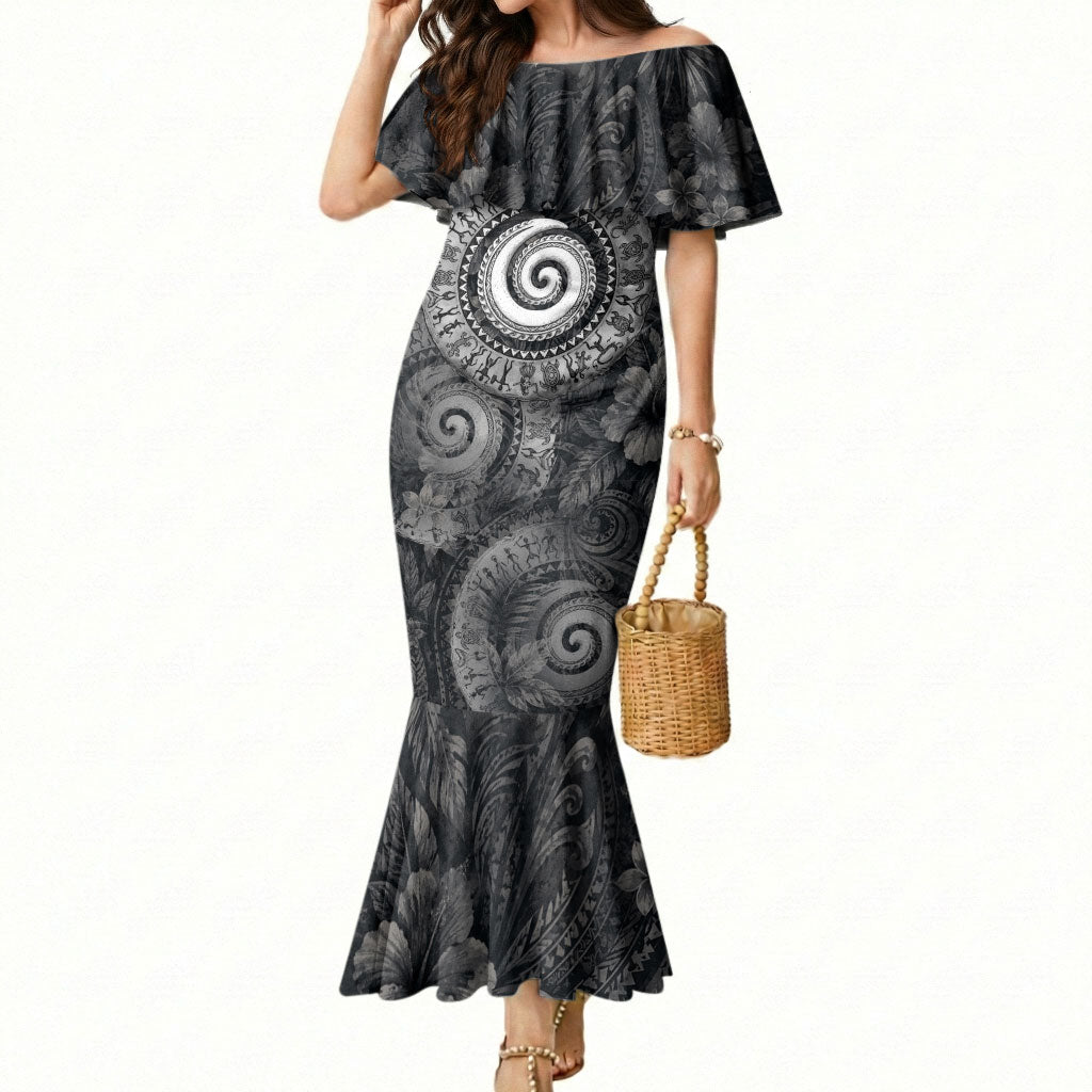 Hawaiian Piko Mermaid Dress Cultural Anchor Connect Your Roots Ocean Waves