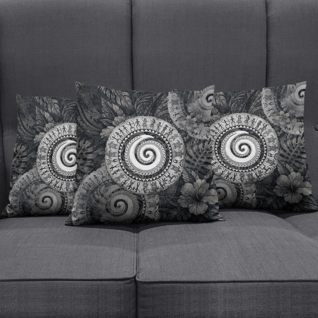 Hawaiian Piko Pillow Cover Cultural Anchor Connect Your Roots Ocean Waves