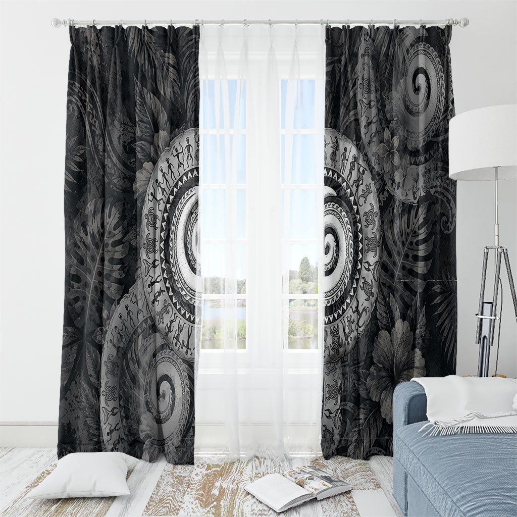 Hawaiian Piko Window Curtain Cultural Anchor Connect Your Roots Ocean Waves