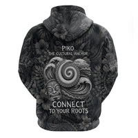 Hawaiian Piko Zip Hoodie Cultural Anchor Connect Your Roots Ocean Waves