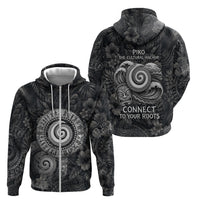Hawaiian Piko Zip Hoodie Cultural Anchor Connect Your Roots Ocean Waves