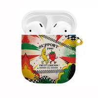 Support Your Fruity Friends Love Wins Gay Pride AirPods Case LGBTQ Retro 30s Cartoon Checkered