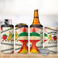 Support Your Fruity Friends Love Wins Gay Pride 4 in 1 Can Cooler Tumbler LGBTQ Retro 30s Cartoon Checkered TS04 - Polynesian Pride