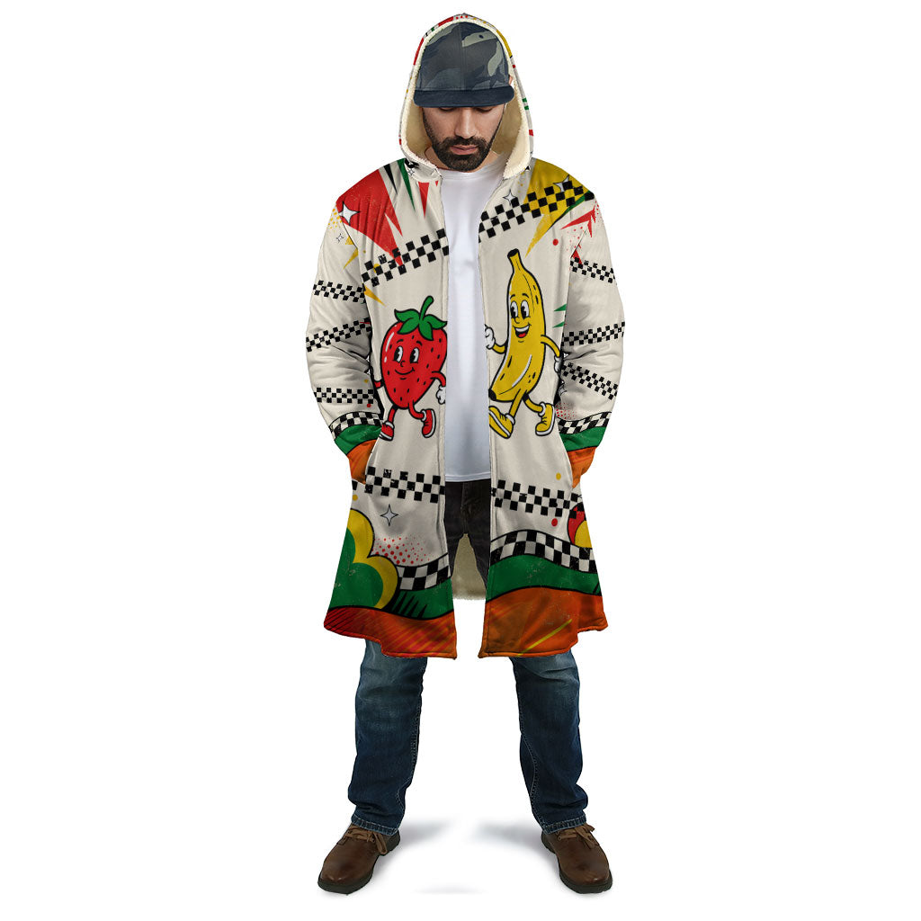 Support Your Fruity Friends Love Wins Gay Pride Cloak LGBTQ Retro 30s Cartoon Checkered