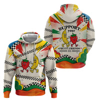 Support Your Fruity Friends Love Wins Gay Pride Hoodie LGBTQ Retro 30s Cartoon Checkered