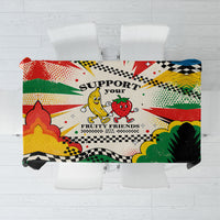Support Your Fruity Friends Love Wins Gay Pride Tablecloth LGBTQ Retro 30s Cartoon Checkered
