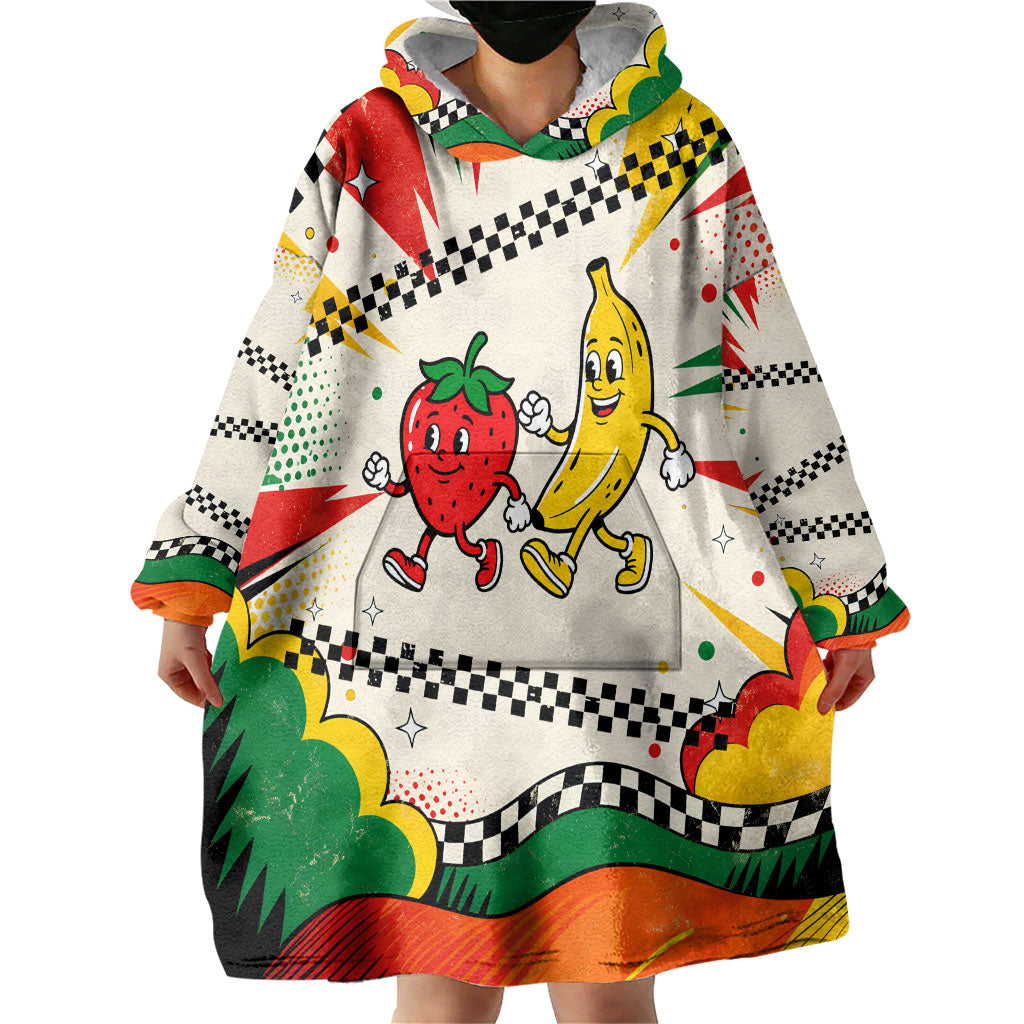Support Your Fruity Friends Love Wins Gay Pride Wearable Blanket Hoodie LGBTQ Retro 30s Cartoon Checkered TS04 - Polynesian Pride