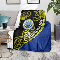 Federated States Of Micronesia FSM Blanket Pacific Islander Tribal Swirl Geometric Pattern