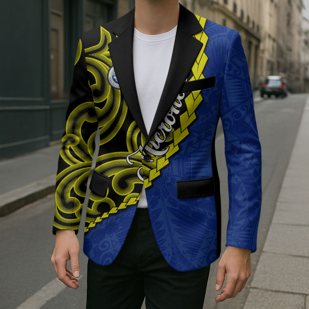Federated States Of Micronesia FSM Blazer Pacific Islander Tribal Swirl Geometric Pattern