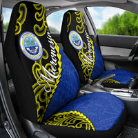 Federated States Of Micronesia FSM Car Seat Cover Pacific Islander Tribal Swirl Geometric Pattern