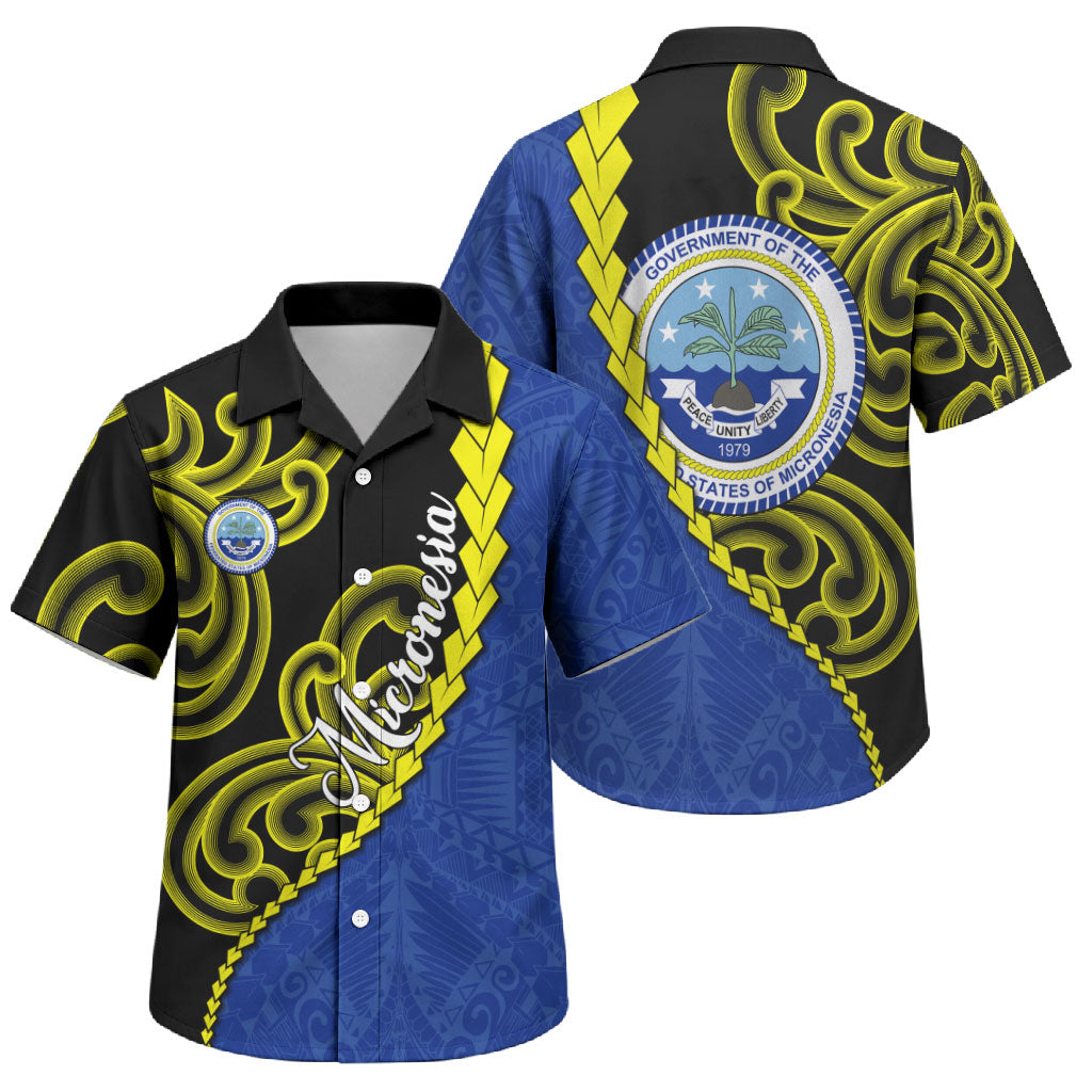 Federated States Of Micronesia FSM Family Matching Summer Maxi Dress and Hawaiian Shirt Pacific Islander Tribal Swirl Geometric Pattern