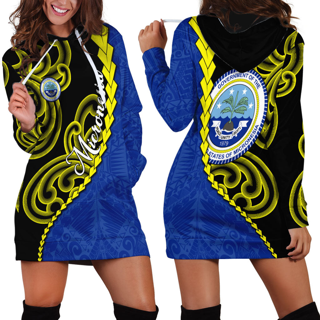 Federated States Of Micronesia FSM Hoodie Dress Pacific Islander Tribal Swirl Geometric Pattern