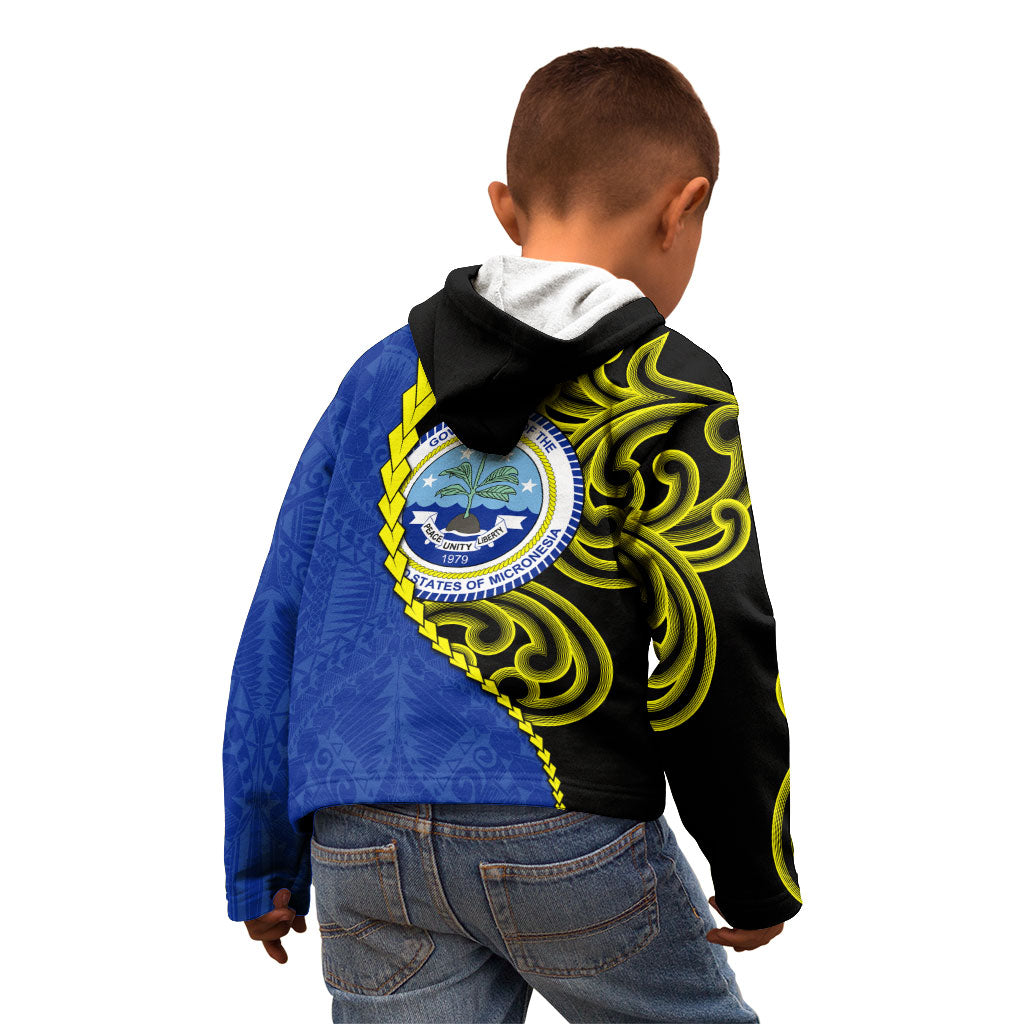 Federated States Of Micronesia FSM Kid Hoodie Pacific Islander Tribal Swirl Geometric Pattern