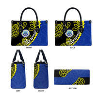 Federated States Of Micronesia FSM Leather Bag Pacific Islander Tribal Swirl Geometric Pattern