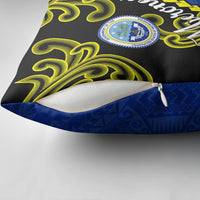 Federated States Of Micronesia FSM Pillow Cover Pacific Islander Tribal Swirl Geometric Pattern