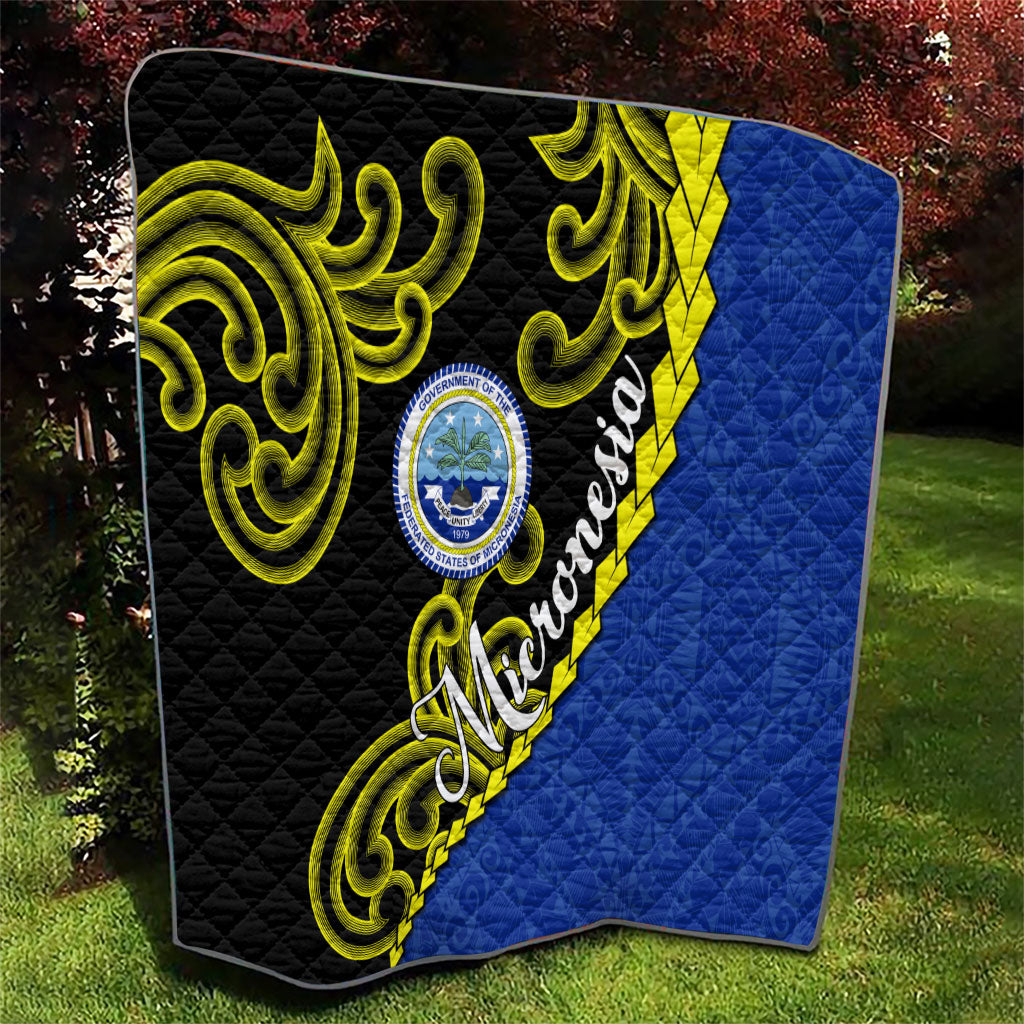 Federated States Of Micronesia FSM Quilt Pacific Islander Tribal Swirl Geometric Pattern