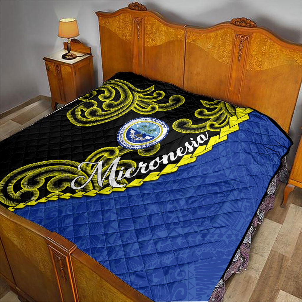 Federated States Of Micronesia FSM Quilt Pacific Islander Tribal Swirl Geometric Pattern