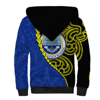Federated States Of Micronesia FSM Sherpa Hoodie Pacific Islander Tribal Swirl Geometric Pattern