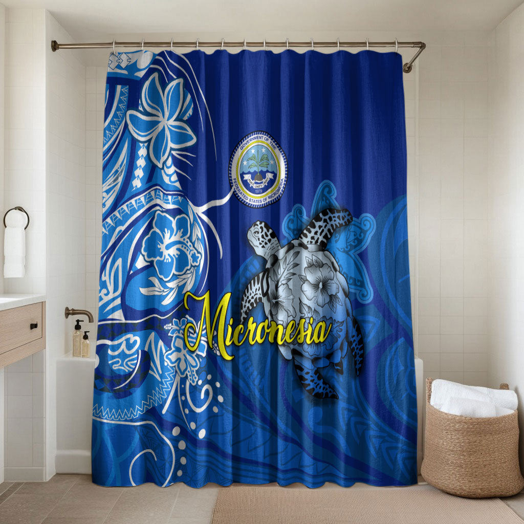 Micronesia Sea Turtle Bathroom Set Federated States Of Micronesia Tribal Floral Pattern
