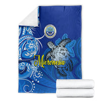 Micronesia Sea Turtle Blanket Federated States Of Micronesia Tribal Floral Pattern