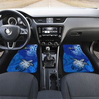 Micronesia Sea Turtle Car Mats Federated States Of Micronesia Tribal Floral Pattern