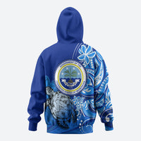 Micronesia Sea Turtle Hoodie Federated States Of Micronesia Tribal Floral Pattern
