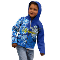 Micronesia Sea Turtle Kid Hoodie Federated States Of Micronesia Tribal Floral Pattern