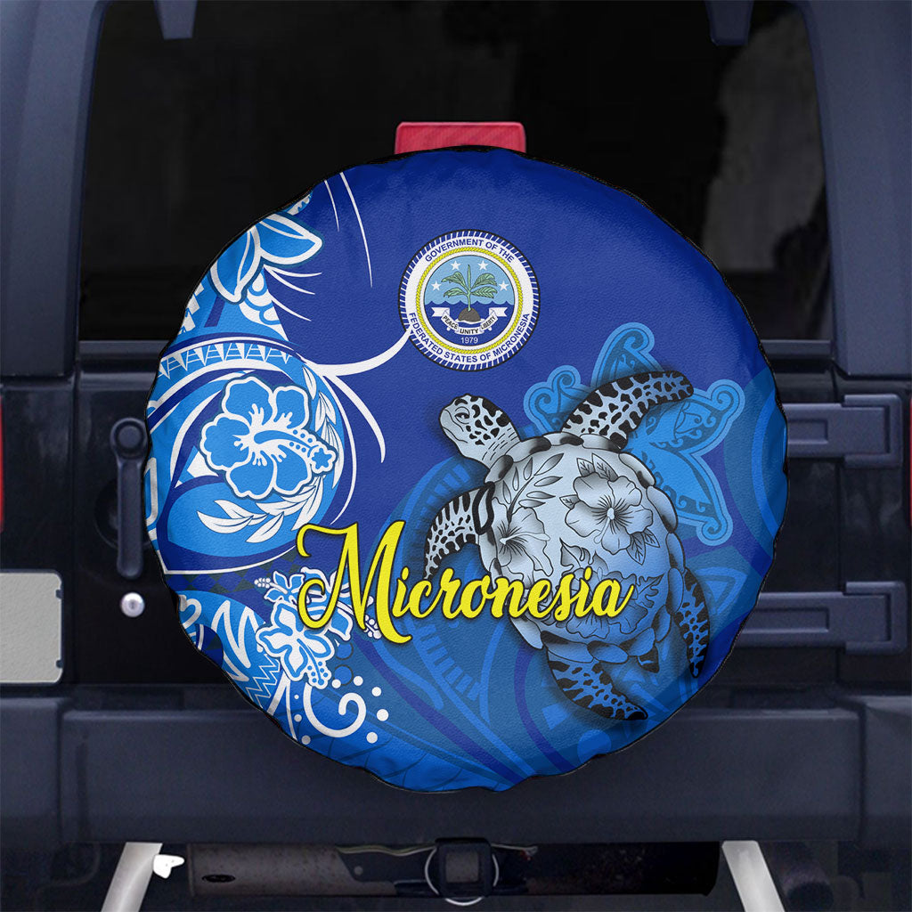 Micronesia Sea Turtle Spare Tire Cover Federated States Of Micronesia Tribal Floral Pattern