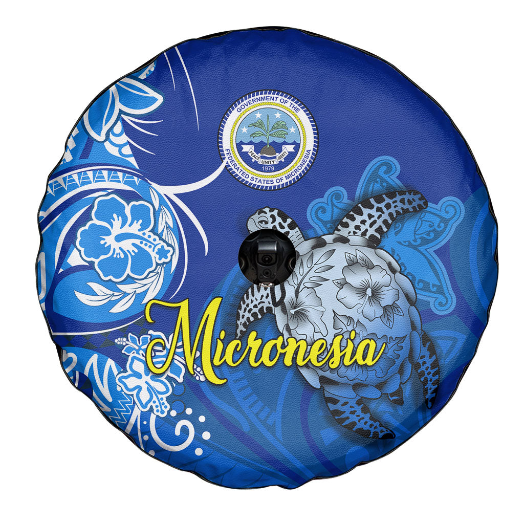 Micronesia Sea Turtle Spare Tire Cover Federated States Of Micronesia Tribal Floral Pattern
