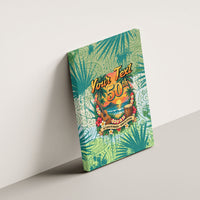 Personalized Polynesia 50th Birthday Canvas Wall Art Vintage Hawaiian Floral Ukulele Tropical Sunset Art TS04 - Polynesian Pride