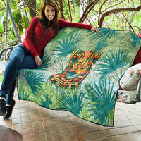 Personalized Polynesia 50th Birthday Quilt Vintage Hawaiian Floral Ukulele Tropical Sunset Art TS04 - Polynesian Pride