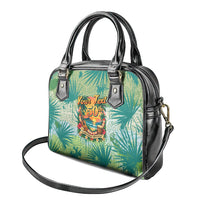 Personalized Polynesia 50th Birthday Shoulder Handbag Vintage Hawaiian Floral Ukulele Tropical Sunset Art TS04 - Polynesian Pride