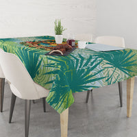 Personalized Polynesia 50th Birthday Tablecloth Vintage Hawaiian Floral Ukulele Tropical Sunset Art TS04 - Polynesian Pride