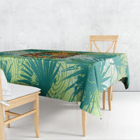 Personalized Polynesia 50th Birthday Tablecloth Vintage Hawaiian Floral Ukulele Tropical Sunset Art TS04 - Polynesian Pride