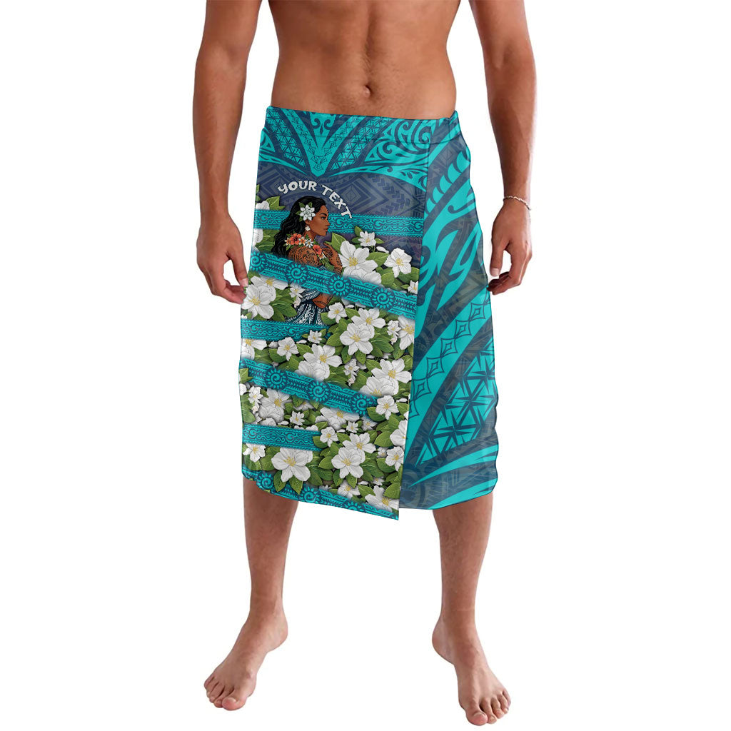 Personalized Polynesian Woman 50th Birthday Lavalava Traditional Pacific Tribal Tattoo Floral Art TS04 Blue - Polynesian Pride