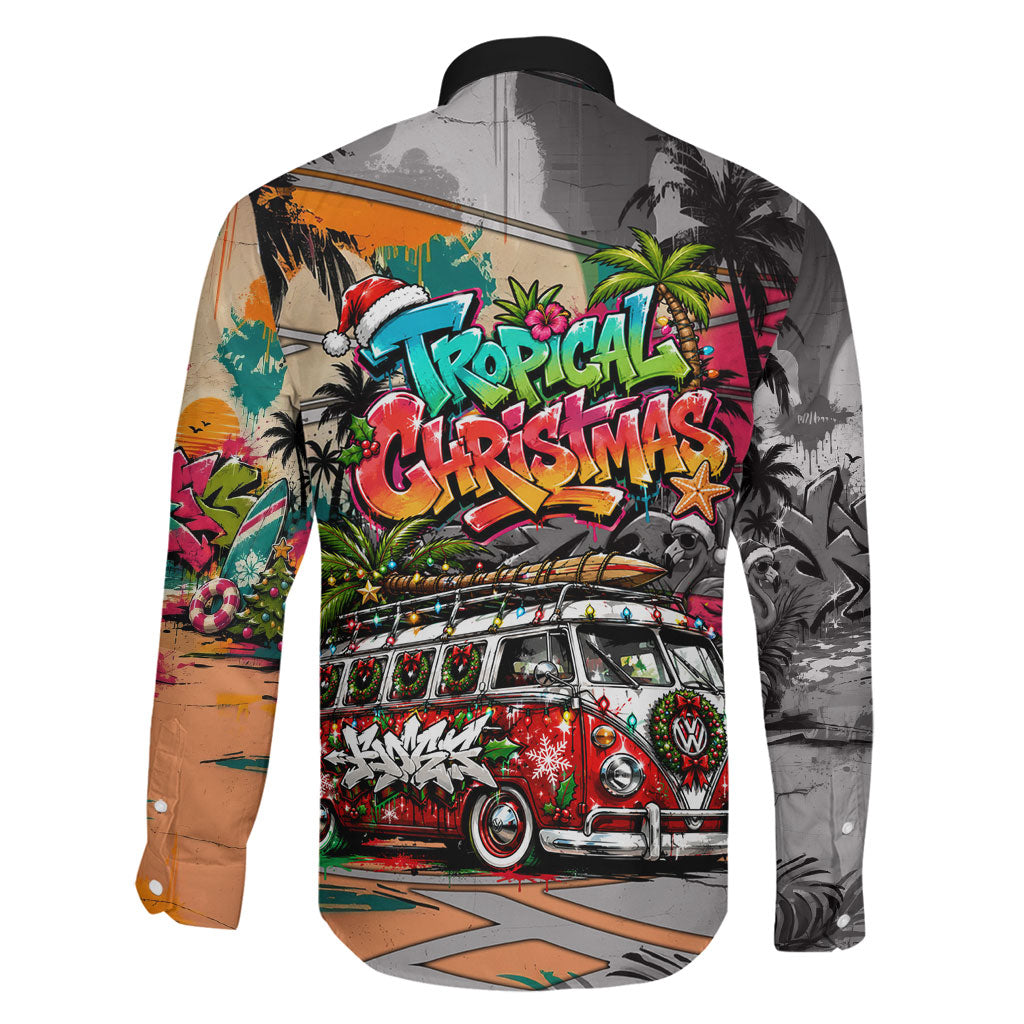 Tropical Christmas In July Candy Cane Surf Family Matching Summer Maxi Dress and Hawaiian Shirt Vibrant Street Art Beach Graffiti Graphic TS04 - Polynesian Pride