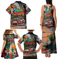 Tropical Christmas In July Candy Cane Surf Family Matching Tank Maxi Dress and Hawaiian Shirt Vibrant Street Art Beach Graffiti Graphic TS04 - Polynesian Pride