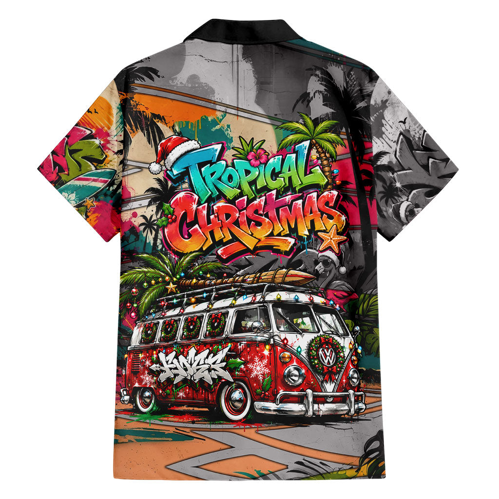 Tropical Christmas In July Candy Cane Surf Family Matching Tank Maxi Dress and Hawaiian Shirt Vibrant Street Art Beach Graffiti Graphic TS04 - Polynesian Pride