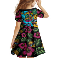 Pineapple Skull Family Matching Mermaid Dress and Hawaiian Shirt Sumer Time TS04 - Polynesian Pride