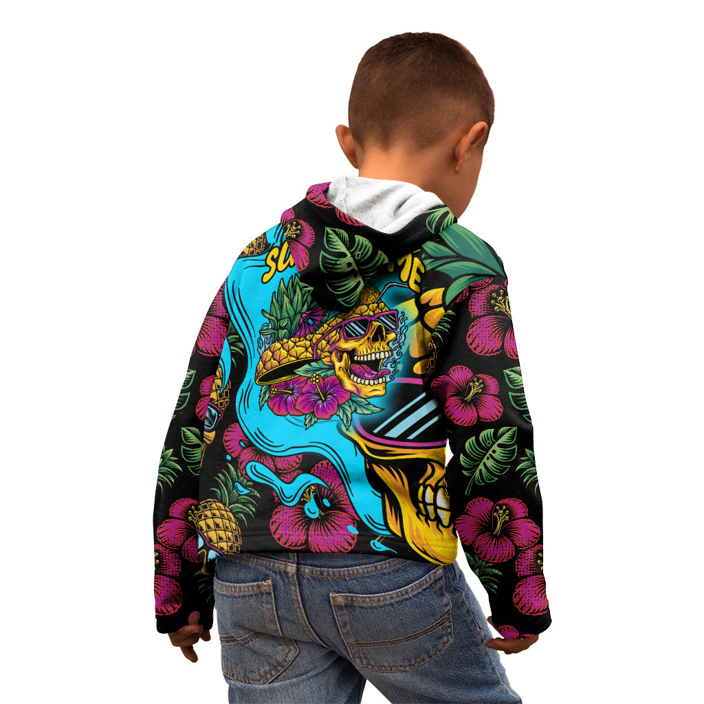 Pineapple Skull Kid Hoodie Sumer Time TS04 - Polynesian Pride
